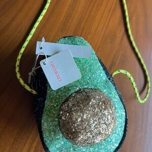Crewcuts Glittery Avocado Crossbody Bag